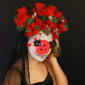 Day of the Dead rose head dress
